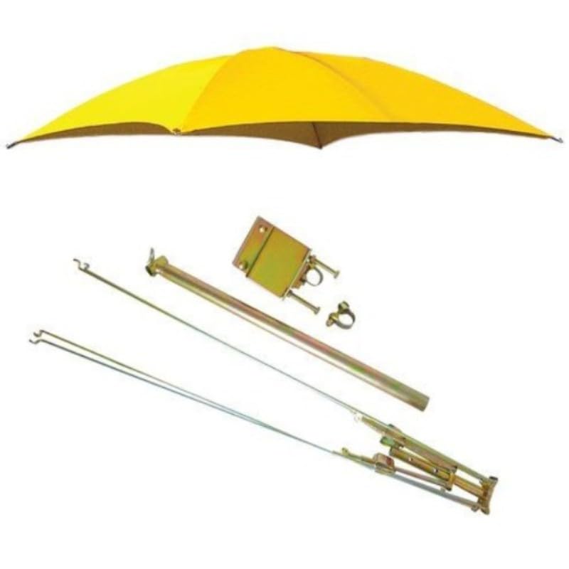 Femco ROPS Yellow Tractor Umbrella Canopy & Canvas Cover w/ Rollbar Mount