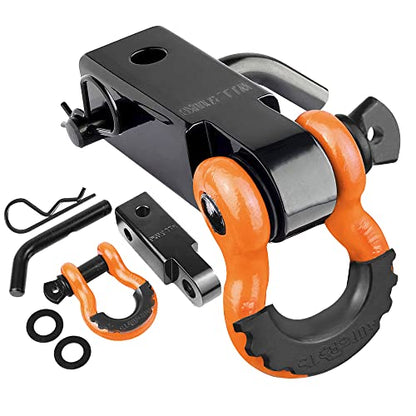 AUTOBOTS Tow Hitch Receiver 2" Shackle Hitch Receiver Orange - color: ORANGE-BLACK