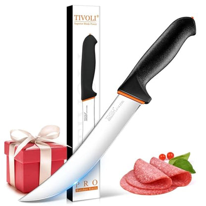 TIVOLI Slicing Knife 8 Inch - Brisket Knife with Non-Slip Softgrip - size: 7.9"