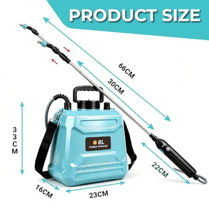 Battery Powered Sprayer 2 Gallon Powerful Electric Weed Sprayer Pump Garden