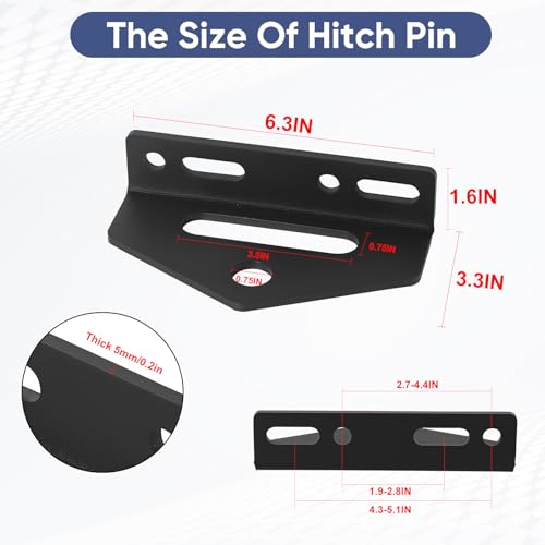 Universal Heavy Duty Zero Turn Trailer Hitch, 1/2" Hitch Pin Included - size: Lawn Mower Hitch