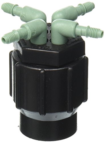 3-Pack Orbit 69025 Drip System 4-Port Watering Manifold for 1/4 Inch Tube - Efficient Garden Irrigation