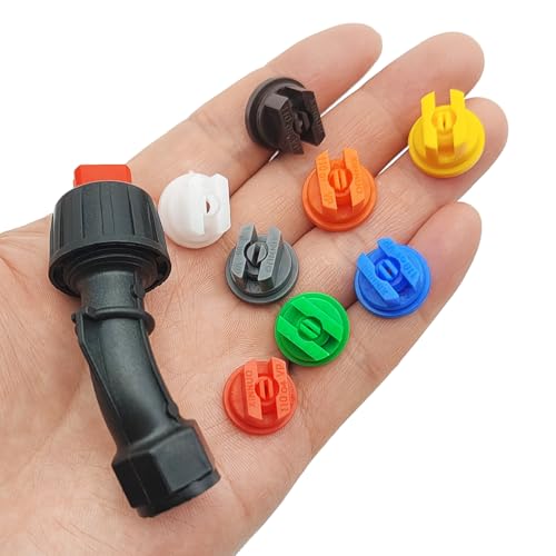Spray Nozzle Tips Set, 110 Degree Flat Fan Shaped Nozzles + 8 Pcs 0.1-0.8mm Pore Spray Nozzle Tips, for the Replacement Boom Pump Sprayer Knapsack, Garden &Agricultural Greenhouse Sprayer Tank - style: A