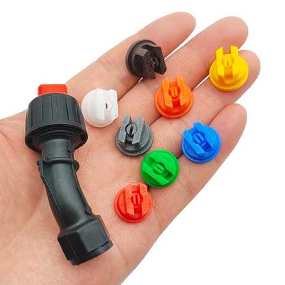 Spray Nozzle Tips Set, 110 Degree Flat Fan Shaped Nozzles + 8 Pcs 0.1-0.8mm Pore Spray Nozzle Tips, for the Replacement Boom Pump Sprayer Knapsack, Garden &Agricultural Greenhouse Sprayer Tank - style: A