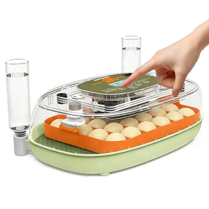 Ovatt 24-Egg Digital Incubator - Automatic Temperature and Humidity Control, LED Display, Automatic Rotation, External Water Refill - Ideal for Incubating Chicken, Duck, Quail, and Goose Eggs