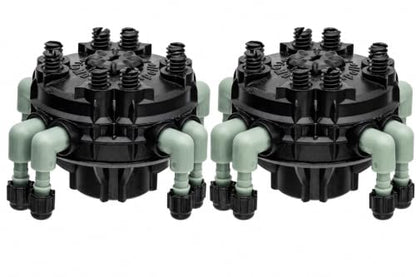 2 Pack - Orbit Adjustable Flow 8-Port Drip Irrigation Manifold for 1/4 Inch Tube