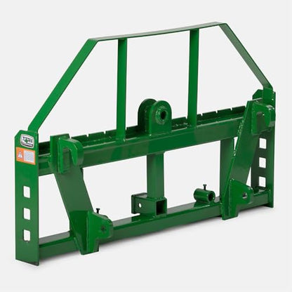 Titan Attachments Standard Series Global Euro Hay Frame with 39" Hay Spear and Stabilizers, Fits John Deere Style Tractors, Hay Spear Sleeves Included, 2" Receiver Hitch, Rated 4,000 LB
