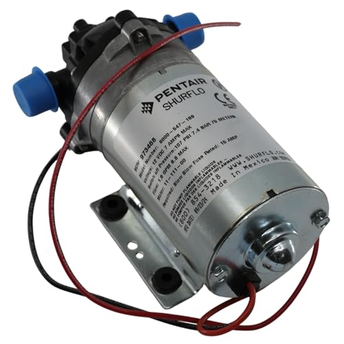 PENTAIR SHURFLO 8000-547-189 High Pressure Diaphragm Pump, 12V DC, 1.8 GPM, 107 PSI, Viton Valves, Santoprene Diaphragm, Self Priming, Chemical Resistant, Agricultural Sprayer Pump