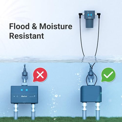 LinkTap T1 2-Outlet Smart Water Timer & Gateway, 2 Built-in Flow Meters - size: T1 timer+gateway