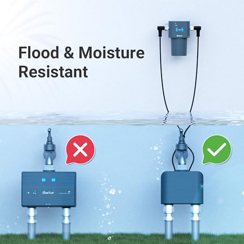 LinkTap T1 2-Outlet Smart Water Timer & Gateway, 2 Built-in Flow Meters - size: T1 timer+gateway