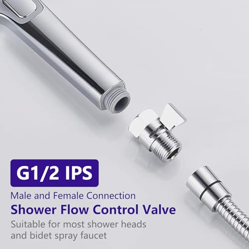 Shower Shut Off Valve Chrome Flow Restrictor G1/2 IPS