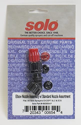 Solo 4900654-P Sprayer Elbow Nozzle Assembly Plus Standard Nozzle Assortment,Black