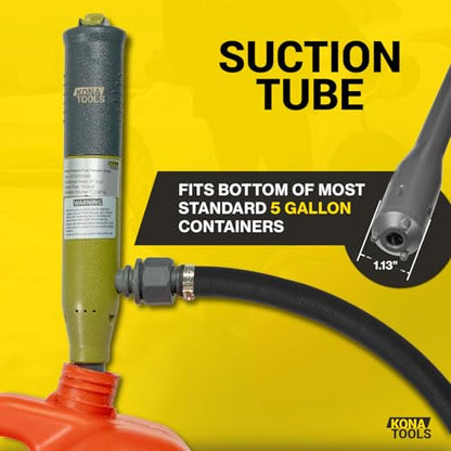 KTEP01MR Battery Powered Fuel Transfer Stick Pump - style: Manual Nozzle/ Rubber Hose
