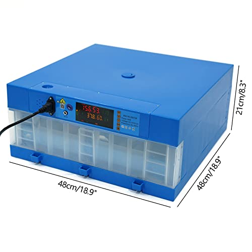 64 Hatching Eggs Incubator Digital Automatic Incubator, Temperature Humidity Control, 360° Automatic Egg Turner, Function Panel Display for Hatching Chicken Duck Goose Pigeon Quail