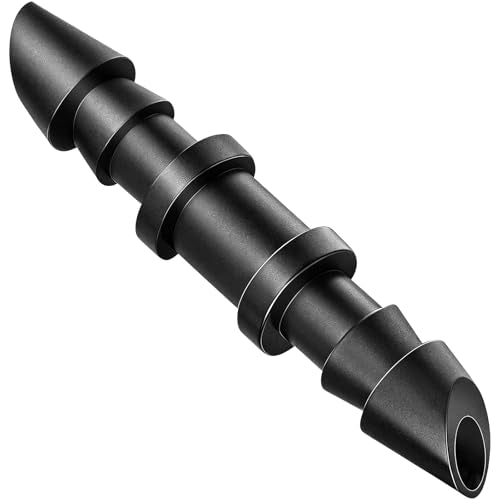 60 Pack Drip Irrigation 1/4" Barbed Coupling Fittings, Drip Line Barbed Coupler Connectors for 1/4 Inch Irrigation Tubing Micro Irrigation Connection Parts for Garden Sprinkler Systems - size: 1/4 Inch Coupling-60P