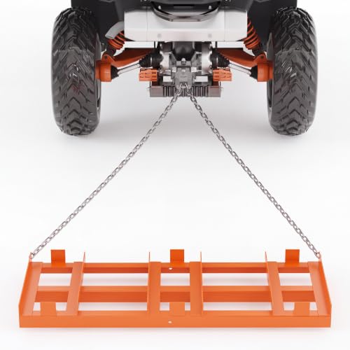 Garvee 4Ft Driveway Drag Harrow, Heavy-Duty Tow Behind Drag for ATV、UTV - size: 4 Ft