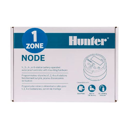 Hunter NODE-100 Battery Sprinkler Timer, 1 Zone Controller with Solenoid
