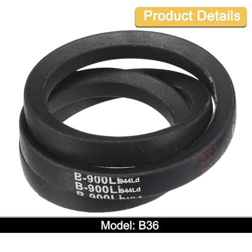 uxcell 3pcs B36 Classic Wrapped V-Belt, 38" Outer Circ B Profile V-Belt - size: B36