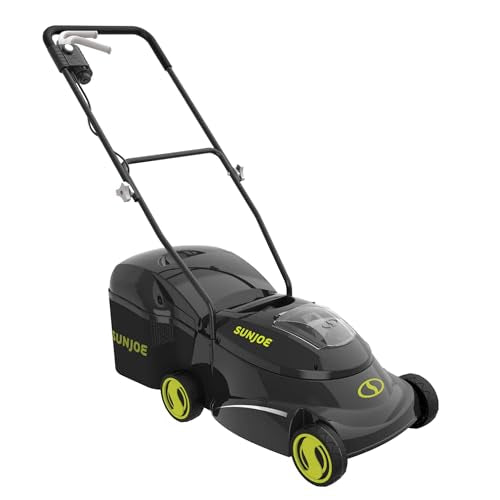 Sun Joe MJ24C-14-XR 24V IONMAX Walk-Behind Lawn Mower with 600W Motor, 14-Inch Mowing Width, Includes Collection Bag, Battery, and Charger - size: 14 inch