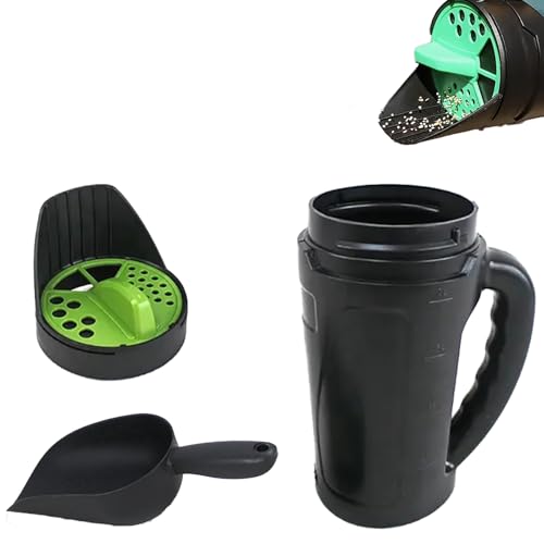 Handheld Spreader 80 Oz Large Capacity, Multi-Use Lawn Spreader with Adjustable Openings, Hand Spreader Shaker for Grass Seed, Fertilizer, Ice Melt & Snow Salt, Ideal for Garden, Yard & Lawn Care