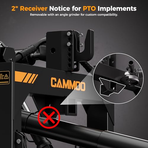 CAMMOO 3-Point Quick Hitch with 2" Receiver, Black - color: Black