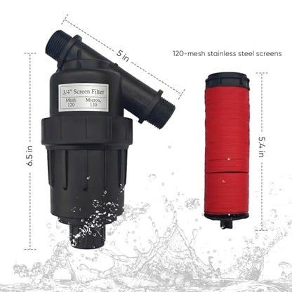 3/4 Inch Drip Irrigation Inline Hose Filter for a Smooth Irrigation System