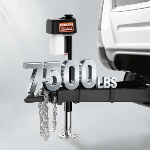 Electric Trailer Jack 7500LBS, RV Electric Tongue Jack with 2 pcs Remote - size: Electric Trailer Jack with Remote