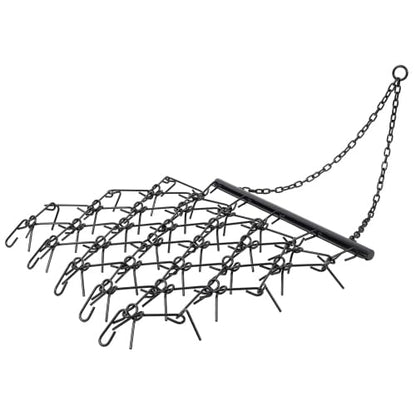 4FT Heavy-Duty Steel Drag Harrow,Field Leveling Chain Rake,Black - size: 4FT