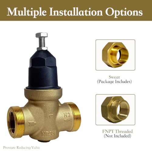 Pressure Reducing Valve 1 inch, Water Pressure Regulator for Home