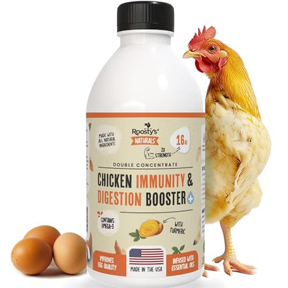 Roosty's Chicken Immunity & Digestion Booster, Omega-3 Vitamins, 16oz