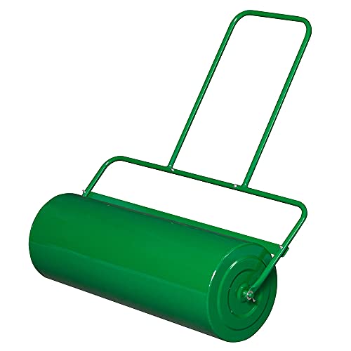VINGLI Lawn Roller Water Filled Pull Behind 20inch Garden Drum Roller Push/Tow Behind, Water/Sand Filled Roller for Garden, Lawn, Backyard (36 inch, Green) - color: Green, size: 36 inch
