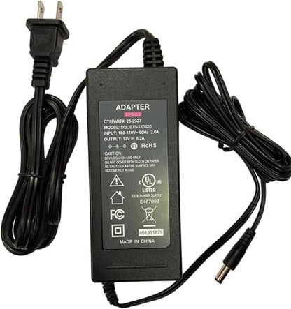 UL 12V AC Adapter for MATICOOPX MEI-30 MEI-20 MEI30 MEI20 Egg Incubator 5A