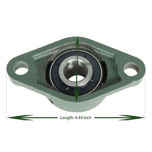 10Pcs UCFL202-10 Pillow Block Bearings 5/8 Inch Bore Mounted Pillow Block Bearings 2 Bolt, Self Alignment