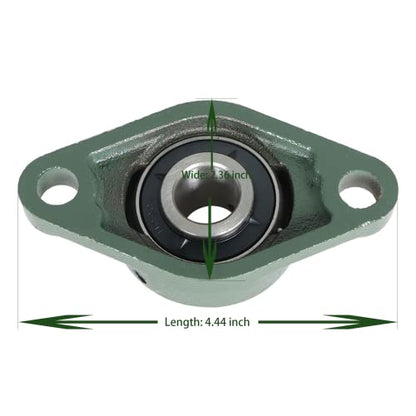 10Pcs UCFL202-10 Pillow Block Bearings 5/8 Inch Bore Mounted Pillow Block Bearings 2 Bolt, Self Alignment