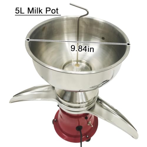 110V Stainless Steel Electric Milk Cream Separator 50L/H Output