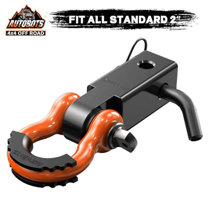 AUTOBOTS Tow Hitch Receiver 2" Shackle Hitch Receiver Orange - color: ORANGE-BLACK