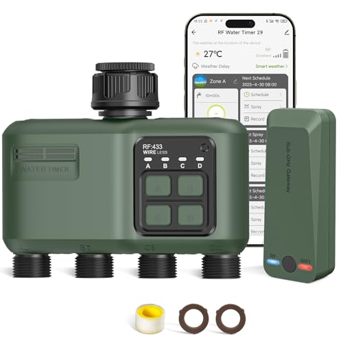 WiFi Water Timer 4 Zone for Garden Hose - size: 4 Outlet
