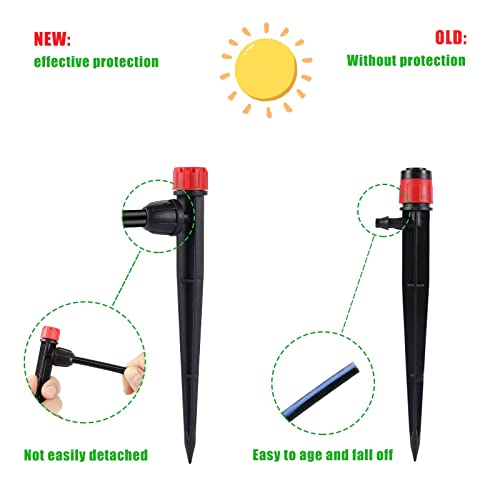 50 Pcs 360° Adjustable Drip Irrigation Spray Emitters - style: 50pcs-Colorful*25 Sprayer*25 Drip