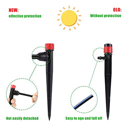 50 Pcs 360° Adjustable Drip Irrigation Spray Emitters - style: 50pcs-Colorful*25 Sprayer*25 Drip