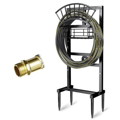 Garden Hose Holder with 45ft Kink Free Water Hose Kit