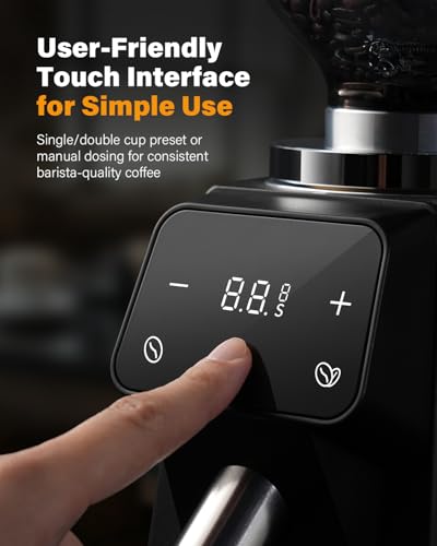 SHARDOR 64mm Burr Coffee Grinder, Electric Espresso Coffee Grinders for Home Use with Commercial-Grade Precision, 100 Grind Settings, Die-Cast Aluminum Housing, 17.6oz Hopper, Anti-Static Technology