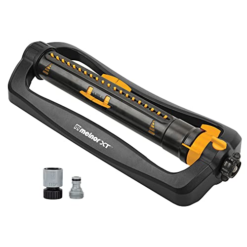 Melnor XT Oscillating Sprinkler, 4500 Sq Ft: Flow, Width & Range Adjust - size: 3-Way Adjustable, style: Standard