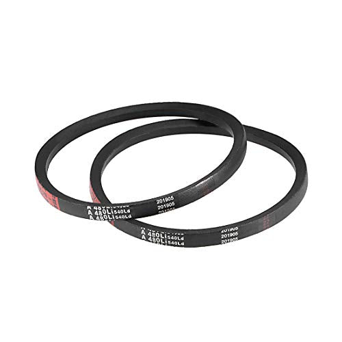 uxcell A480 V-Belts 480mm Inner Girth 13mm Top Width 8mm Thickness A-Section Rubber Drive Transmission Belt 2pcs - size: 19"
