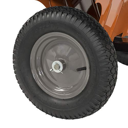 Agri-Fab 45-0533 650 lbs Tow Behind Poly Dump Cart, 10 CU. FT.; Lawn & Garden Cart/Trailer for Lawn Mowers, 16" Pneumatics Tires, Easy to Use Foot Pedal Dumping Lever - style: 650 lb. Poly Tow-Behind Dump Cart