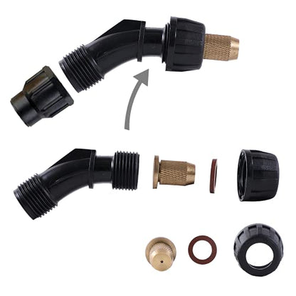 Solid Brass Nozzle, Cone-shaped Adjustable Nozzle, Direct Atomization of Two Models, Suitable for Knapsack Sprayer, Garden Spray, Agricultural Greenhouse Spray Equipment, etc.