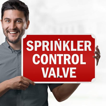 Sprinkler Control Valve Sign, 12x18 Inches, 3M EGP Reflective, Rust Free - size: 12x18 - Aluminum Reflective