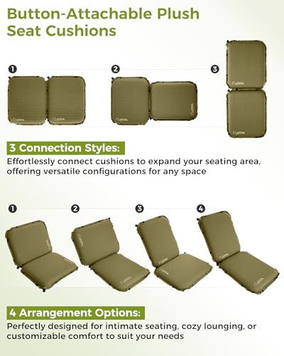 ATEPA Inflatable Seat Cushion - color: XL - 1 Pack Olive