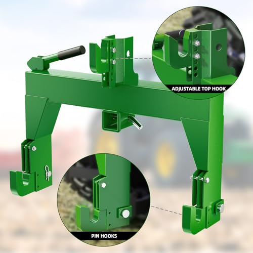 PeakPursuit 3000LBS 3 Point Quick Hitch,Green - color: Green