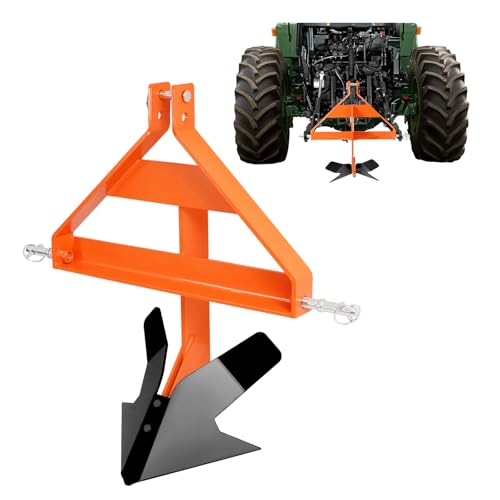 Wutist Three-Point Middle Buster Plow Compatible with Category 1 3-Point Quick Hitch Tractors Furrowing Plow Lawn Ditch Buster Steel - color: Orange