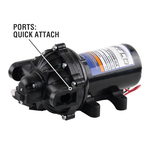 Everflo 12V On-Demand Diaphragm Sprayer Pump - 5.5GPM, 60 PSI, Quick Attach Ports - size: 5.5 GPM, style: Quick Attach Ports